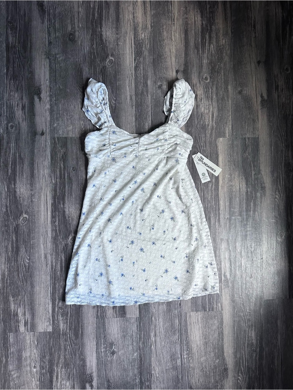 No Boundaries Double Ruffle Ruched Mini Dress Women's Size Medium